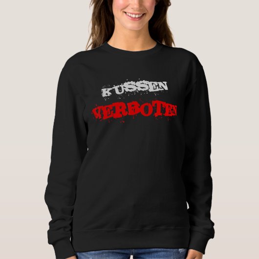 Kiss Verbotene Schmatzer Liebe Cuddling Sweatshirt (Vorderseite)