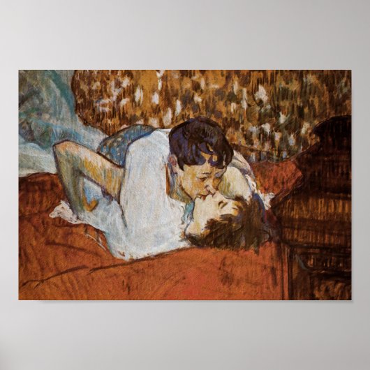 Kiss - von Henri de Toulouse-Lautrec Poster (Vorne)