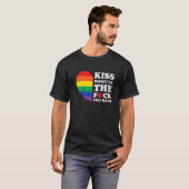 Kiss wen The F@ckyou Will Lgbt Rainbow Heart P T-Shirt (Vorne ganz)