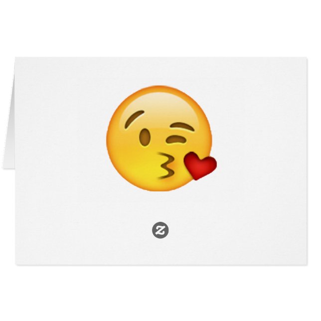 Kiss werfen - Emoji (Rückseite Horizontal)