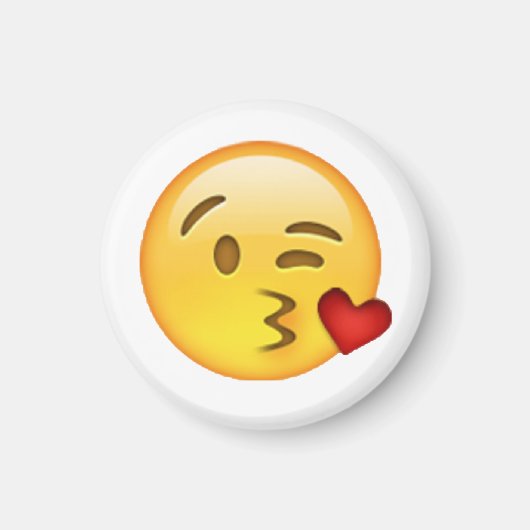 Kiss werfen - Emoji Magnet (Vorne)