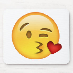 Kiss werfen - Emoji Mousepad