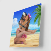 KISS WRESTLING QUADRATISCHE WANDUHR (Winkel)