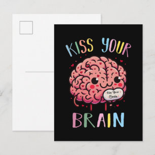 Kiss Your Brain Lehrer Einladungspostkarte