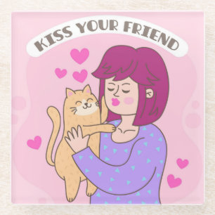 Kiss Your Friend Glasuntersetzer