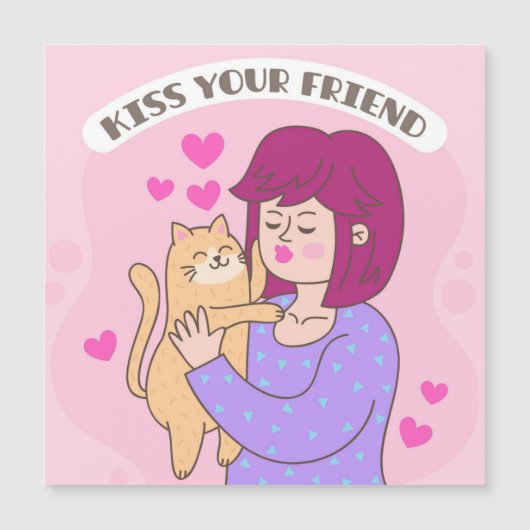 Kiss Your Friend Magnetkarte (Vorderseite)
