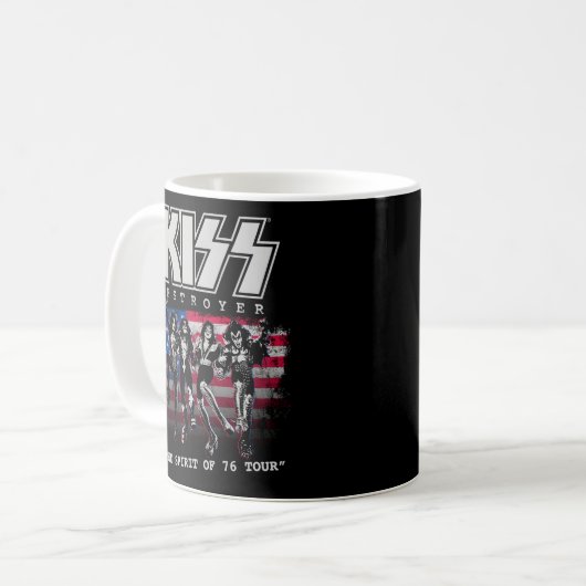 Kiss zerstört den Geist von '76 Kaffeetasse (Vorderseite Links)
