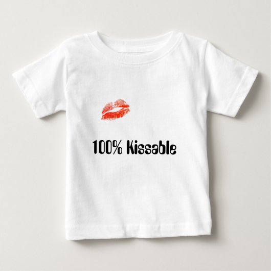Kissable 100% baby t-shirt (Vorderseite)