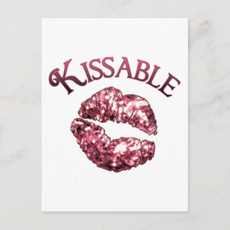 Kissable Glitzer Smooch Postkarte