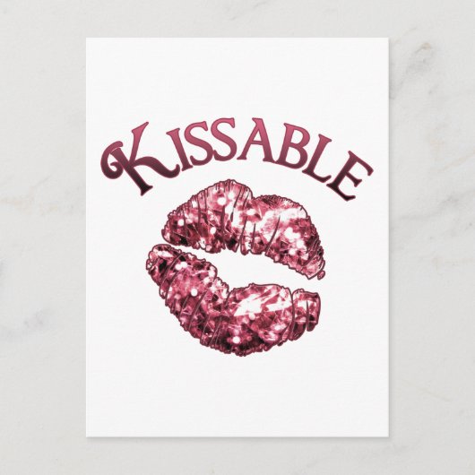 Kissable Glitzer Smooch Postkarte (Vorderseite)