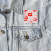 Kissable Lippenquadratischer Knopf Button (Beispiel)