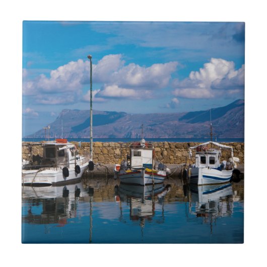 Kissamos alter Hafen Fliese (Vorderseite)