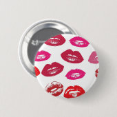 Kissbare Lippen (Küsseln der Lippen, Rot und Rosa  Button (Vorne & Hinten)