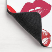 Kissbare Lippen (Küsseln der Lippen, Rot und Rosa  Mousepad (Ecke)