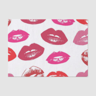 Kissbare Lippen (Küsseln der Lippen, Rot und Rosa Seidenpapier