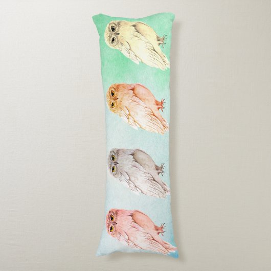 Kissen 4 verschiedene Eulen (Vorderseite Vertikal)