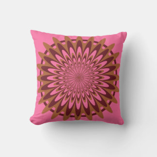Kissen, Abstrakte Blume 5, rosa braun Kissen