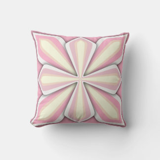 Kissen, Abstrakte Blume, pastellrosa Kissen