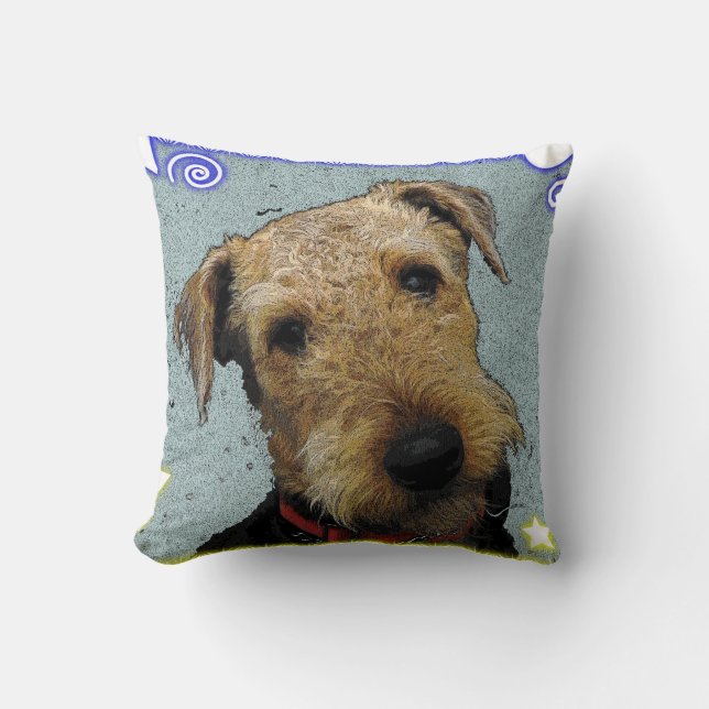 Kissen Airedales Terrier (Vorderseite)
