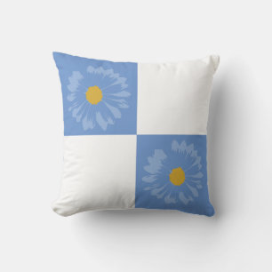 Kissen aus blau-weißem Blume