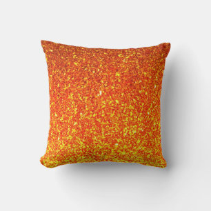 Kissen aus funkelnd Glitzer, gelb orange