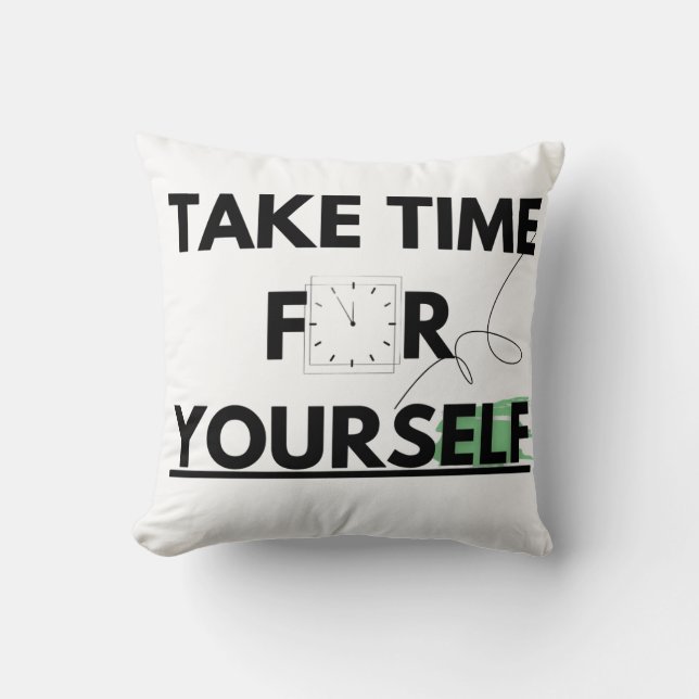 Kissen & Beutel nehmen sich Zeit für sich selbst (Vorderseite)