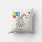 Kissen "Bunny with Balloons" (Rückseite)