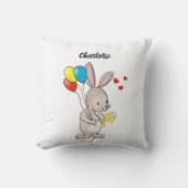Kissen "Bunny with Balloons" (Vorderseite)