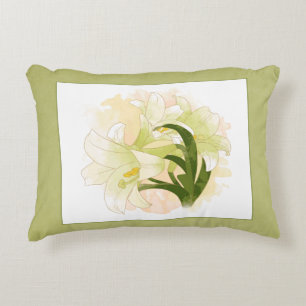Kissen der Aquarell-Lilien-12x16in