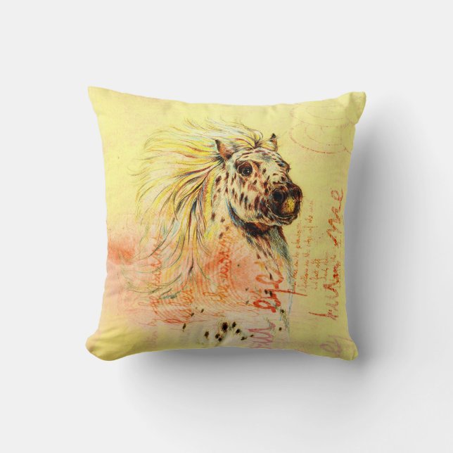 Kissen des Pferdeentwurfs-2 (Vorderseite)