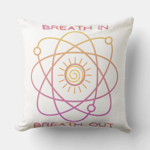 Kissen, Design "atmen in Breath Out", weiß Kissen