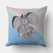 Kissen - Elefant und Regenbogen (Vorderseite)