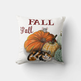 Kissen, fallend, mit Calico Kat, Maus, Kürbis Kissen