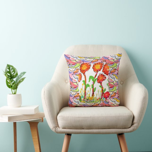 Kissen - Floral Art Deco  (Stuhl )