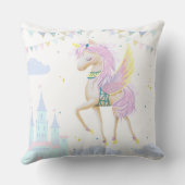 Kissen für eine Babydusche mit Einhorn werfen. (Rückseite)