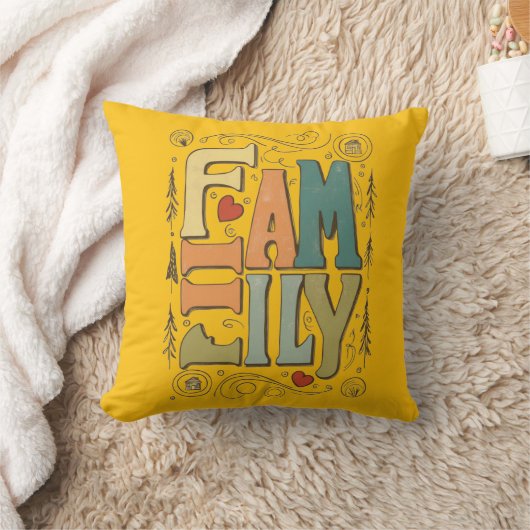 Kissen für Familien - Herzstück - Geschenk für Mam (Decke)