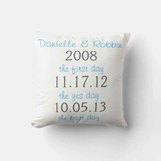 Kissen für Hochzeitstag (Vorderseite)