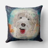 Kissen für Kinder Niedliches Labradoodle Hund & Te (Rückseite)