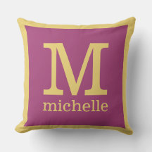 Kissen für Monogramm und Namen
