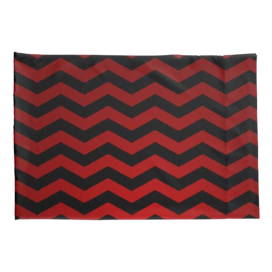 Kissen Hüllen Schädel Rose Gothic Zickzack rot sch Kissenbezug (Rückseite-Rechts)