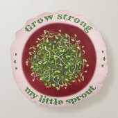 Kissen im Kinderzimmer Grow Little Green Sprout (Rückseite)
