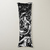 Kissen im Schwarz-Weiß-Marmor-Stil (Vorderseite Vertikal)