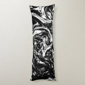 Kissen im Schwarz-Weiß-Marmor-Stil (Rückseite (Vertikal))