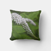 Kissen in grün-weiß Blume im Freien (Vorderseite)