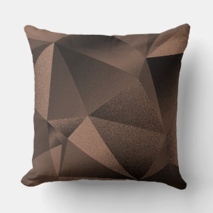 Kissen Kupfer Facettierte Geometrische Diamant-Wur