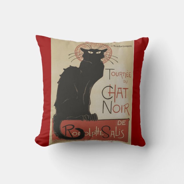 Kissen Le Chat Noir (Vorderseite)