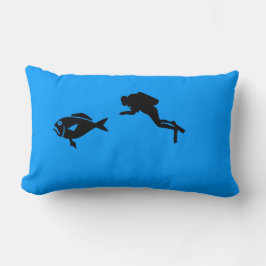 Kissen (Lumbar) - Taucher und Fisch