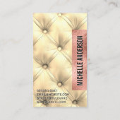 Kissen | Luxus Rose Foil Visitenkarte (Rückseite)