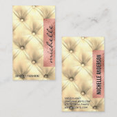 Kissen | Luxus Rose Foil Visitenkarte (Vorne/Hinten)