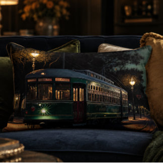 Kissen mit Akzenten der Straßenbahn von New Orlean